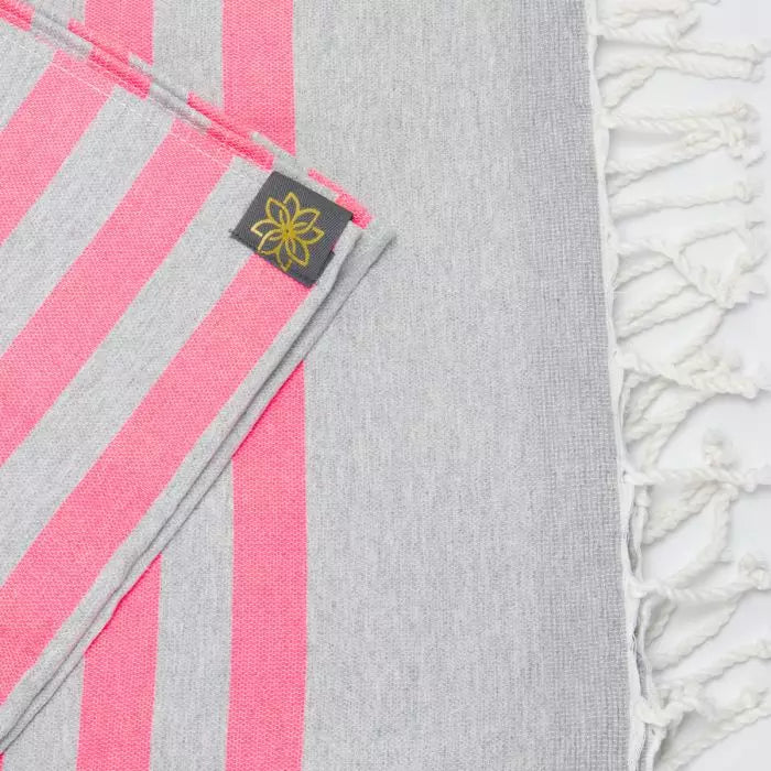 Fouta Hamamtuch Frottee - Neon Pink Fish