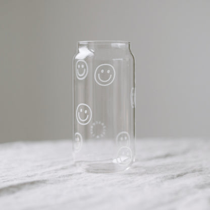Hohes Trinkglas - Smileys