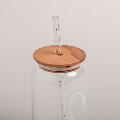 Deckel aus Holz für hohes Trinkglas