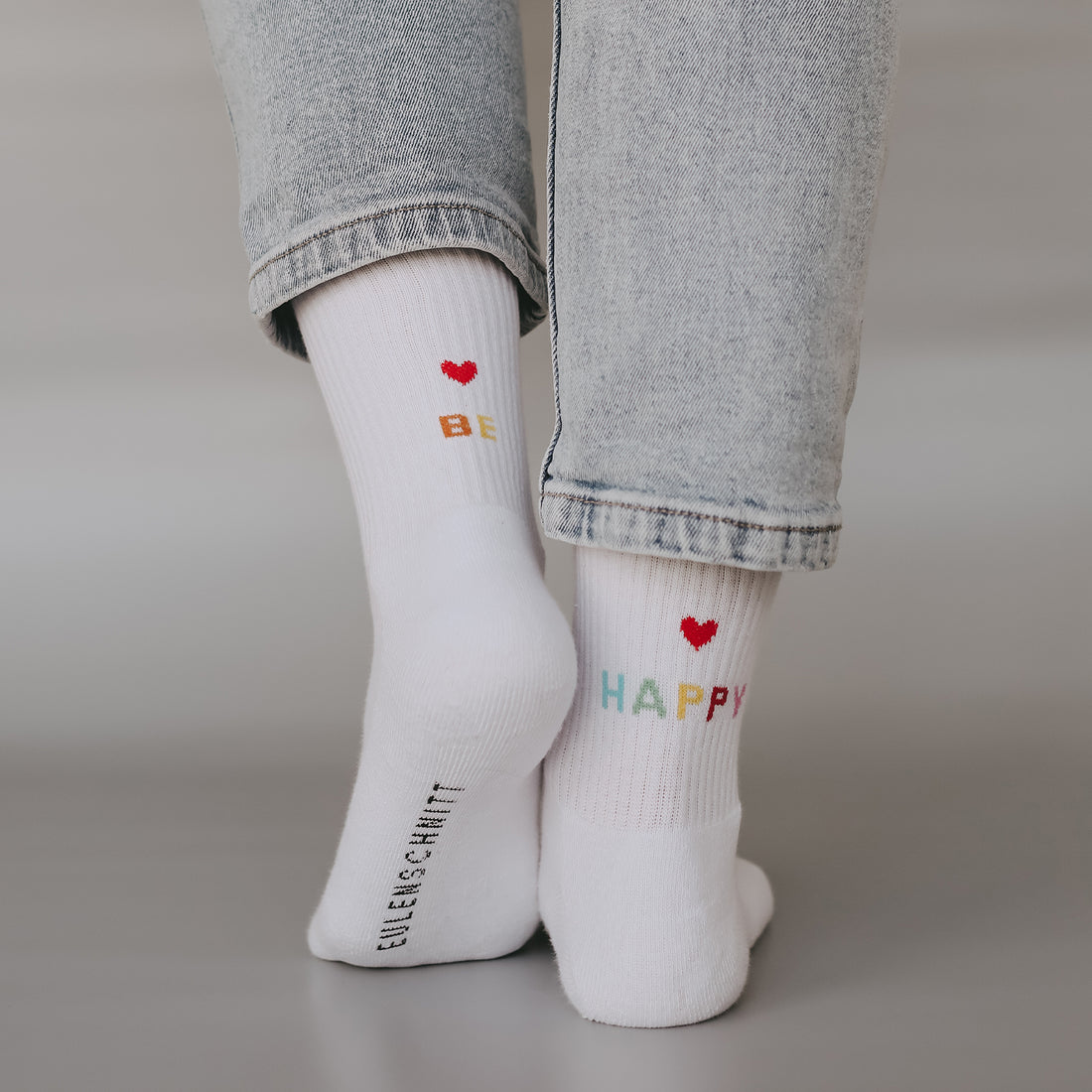 Socken weiß - Be Happy