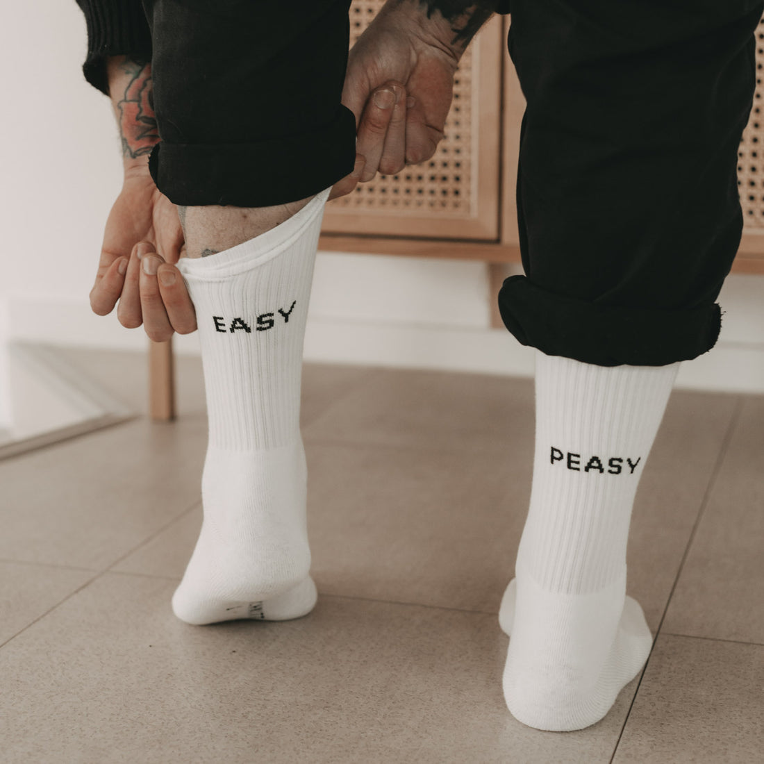 Socken weiß - Easy Peasy