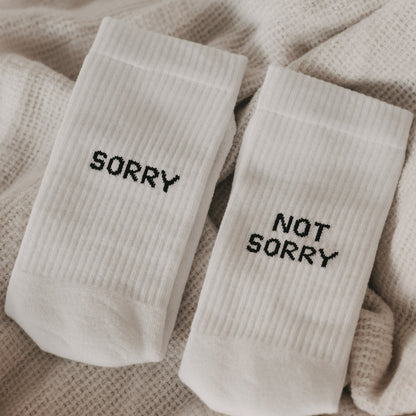 Socken weiß - Sorry not Sorry