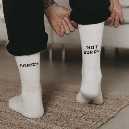 Socken weiß - Sorry not Sorry