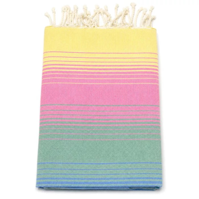 Fouta Hamamtuch 140 x 70 - Aurora Field (gelb rosa)