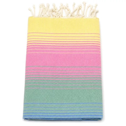Fouta Hamamtuch 140 x 70 - Aurora Field (gelb rosa)